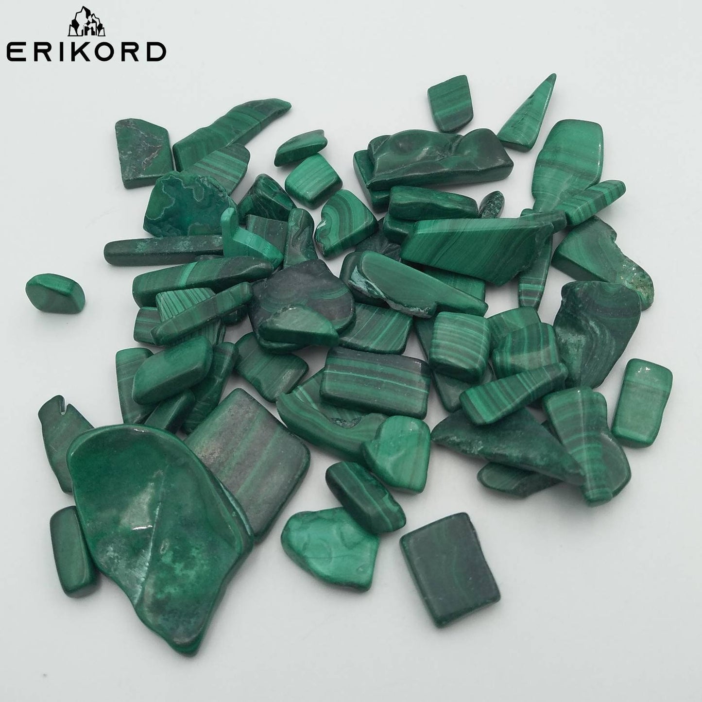 50/100/200g Malachite Chips Polished Malachite Tumbled Stones Natural Green Malachite Untreated Polished Malachite Congo Loose Tumbles Lot