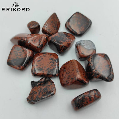 50/100/200g Red Obsidian Tumbles Lot Natural Red Obsidian Brazil Tumbled Stones Lot Red and Black Obsidian Striped Obsidian Polished Crystal