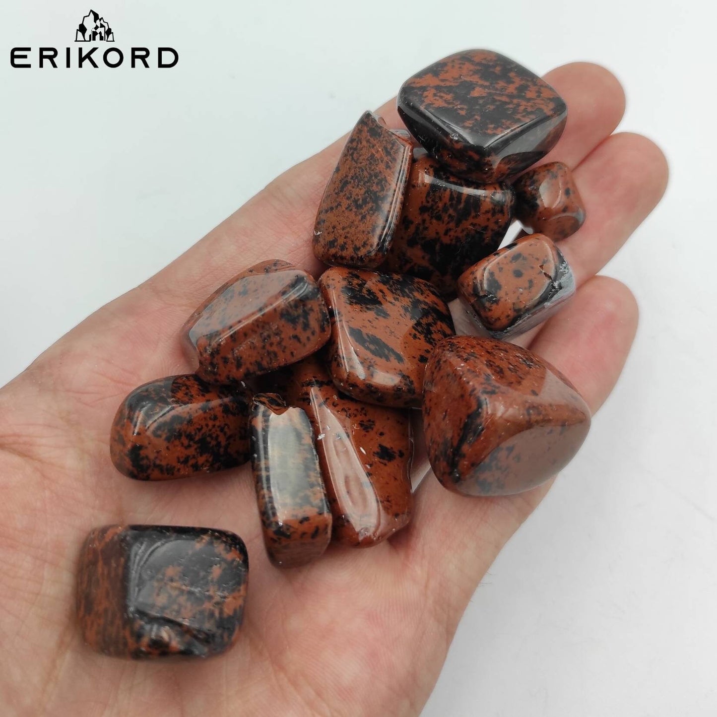 50/100/200g Red Obsidian Tumbles Lot Natural Red Obsidian Brazil Tumbled Stones Lot Red and Black Obsidian Striped Obsidian Polished Crystal