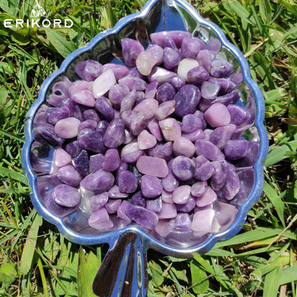 50/100/200g Lepidolite Purple Mica 8-15mm Polished Gravel Tumbled Gravel Natural Purple Mica Madagascar Lepidolite Loose Gemstones Crystals