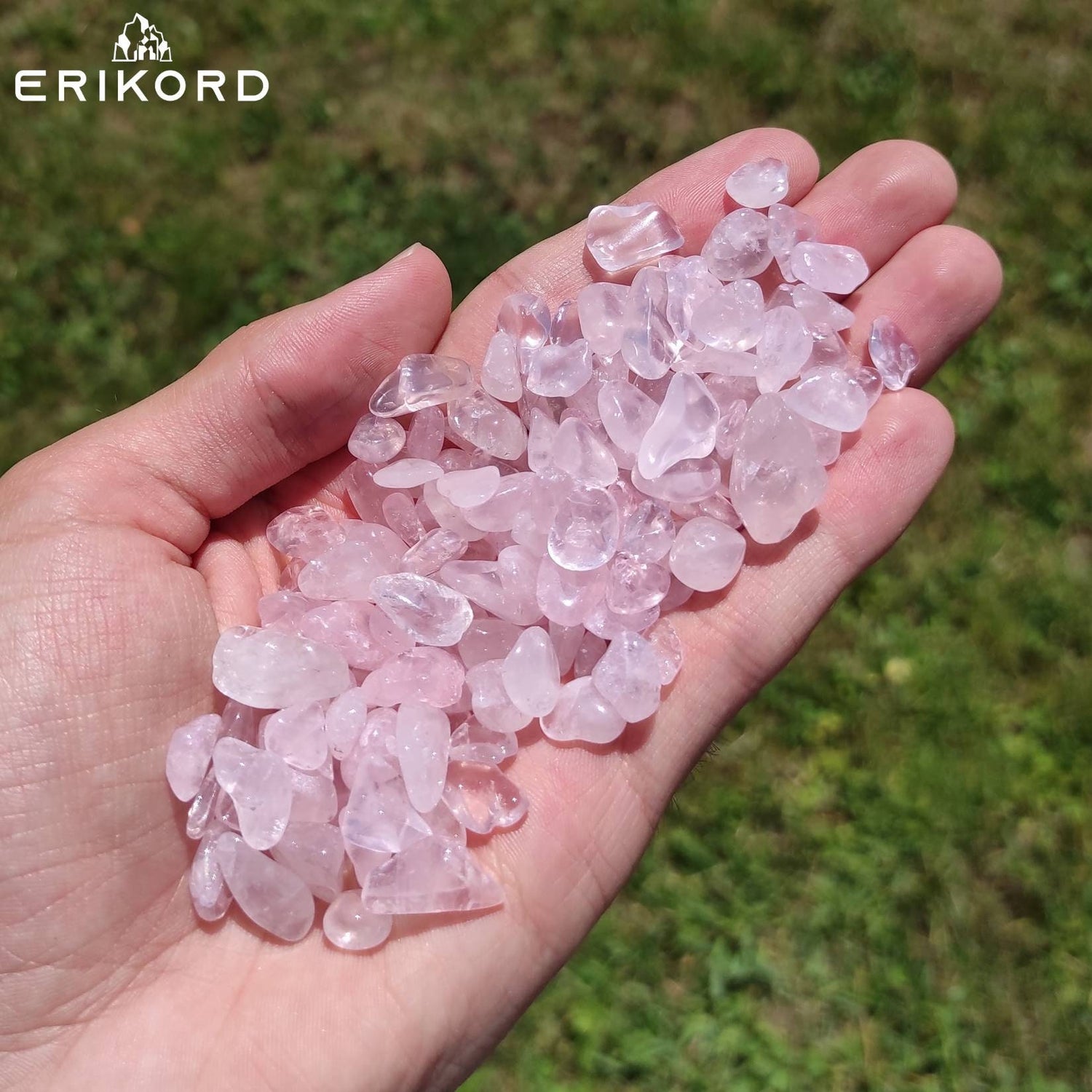 50/100/200g Rose Quartz Gravel 8-12mm Polished Pink Quartz Tumbled Stones Natural Brazil Rose Quartz Loose Gemstones Crystals Lot Quartz Gem