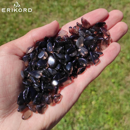50/100/200g Ice Obsidian Gravel 8-12mm Polished Clear Obsidian Tumbled Stones Natural Brazil Black Obsidian Loose Gemstones Crystals Lot