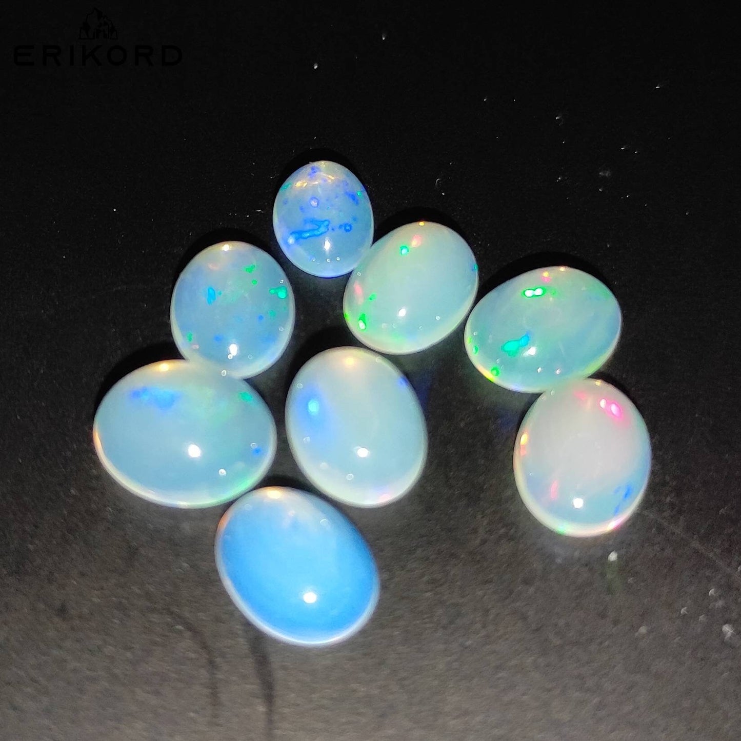 8.30ct Opal Lot Natural Ethiopian Opal White Opal Colorful Flash Opals Flashy Opal Gemstones Loose Opal Cabochon Loose Gemstones Natural