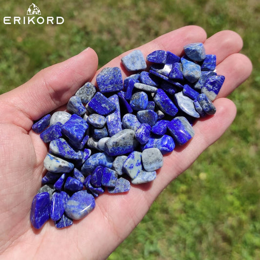 50/100/200g Lapis Lazuli 8-12mm Gravel Polished Blue Lapis Lazuli Tumbled Stones Natural Afghanistan Lapis Lazuli Loose Gemstone Crystal Lot