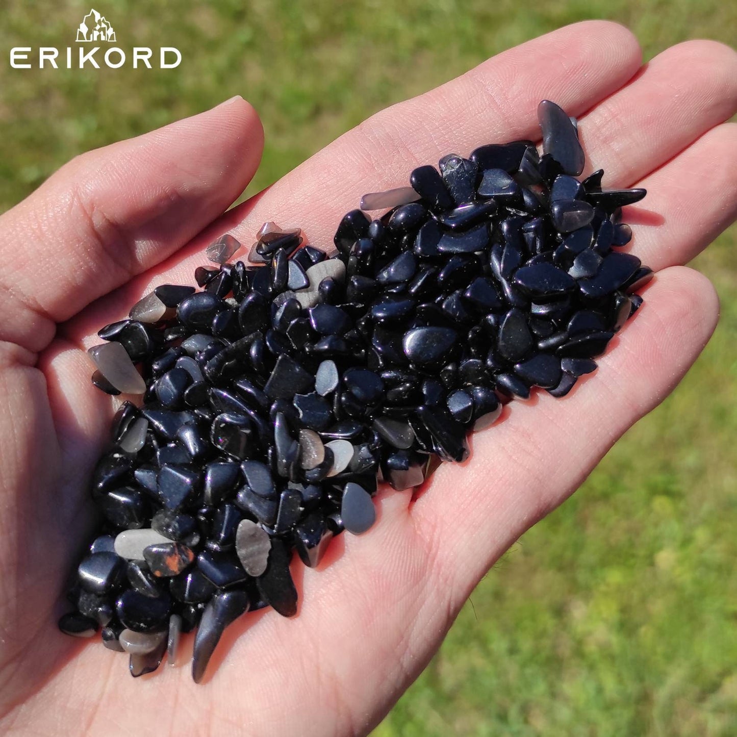50/100/200g Black Obsidian Gravel 5-7mm Polished Black Obsidian Tumbled Stones Natural Brazil Black Obsidian Loose Gemstones Crystals Lot
