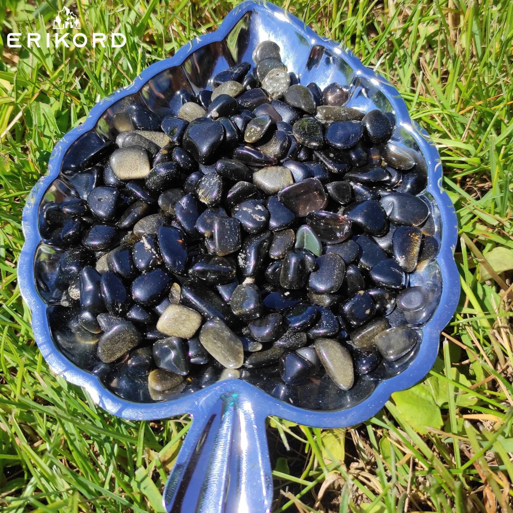 50/100/200g Gold Obsidian Gravel 8-12mm Polished Golden Obsidian Tumbled Stones Natural Brazil Black Obsidian Loose Gemstones Crystals Lot