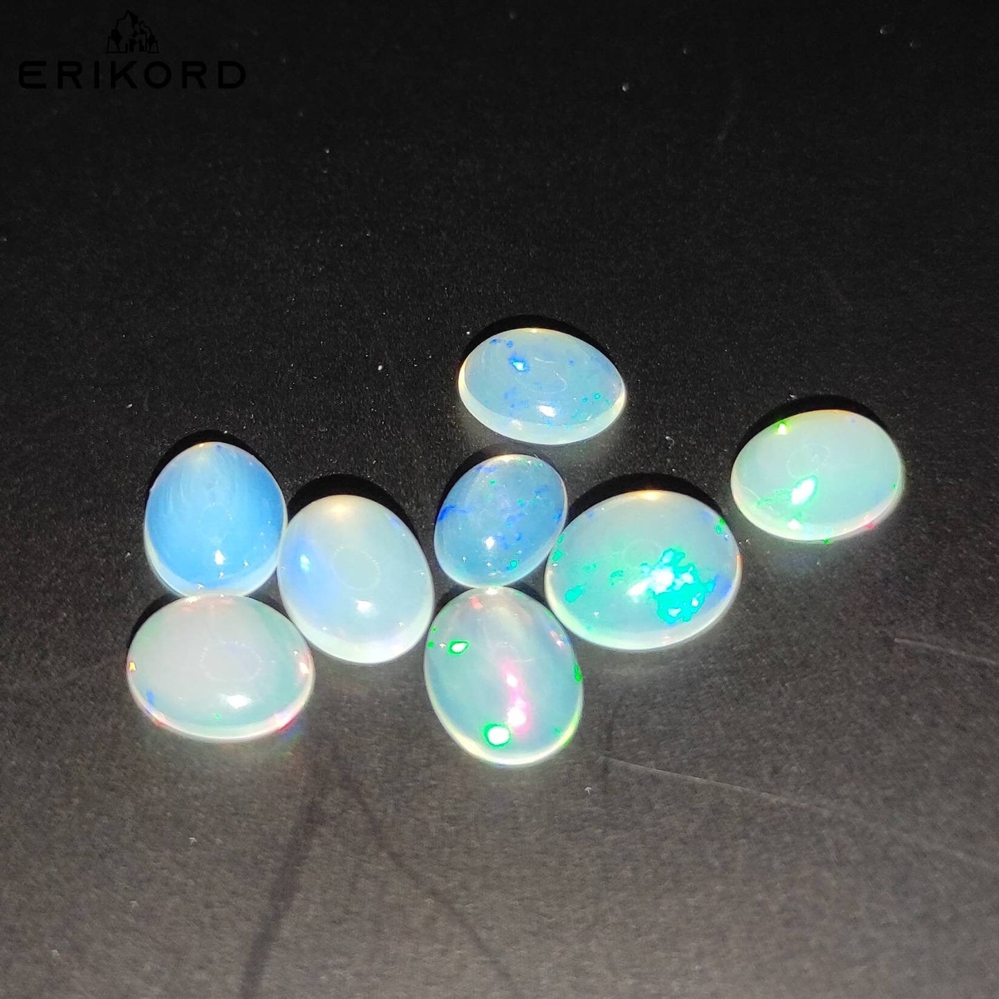 8.30ct Opal Lot Natural Ethiopian Opal White Opal Colorful Flash Opals Flashy Opal Gemstones Loose Opal Cabochon Loose Gemstones Natural
