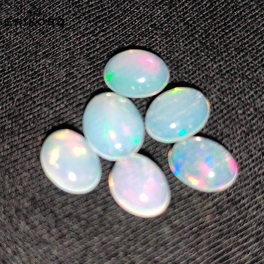 4.30ct Opal Lot Natural Ethiopian Opal White Opal Colorful Flash Opals Flashy Opal Gemstones Loose Opal Cabochon Loose Gemstones Natural