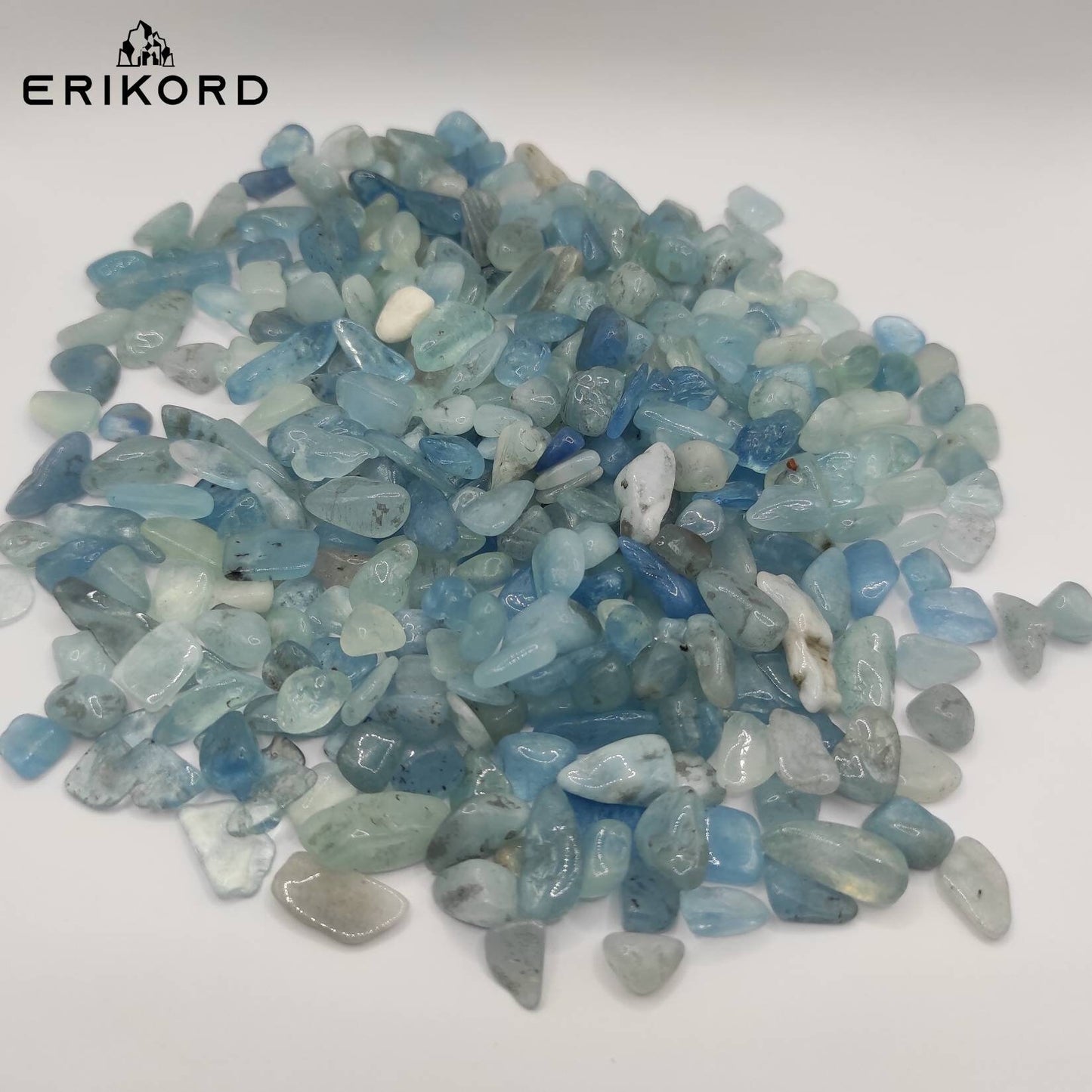 50/100/200g Aquamarine Tumbled Stones 8-12mm Polished Aquamarine Gravel Tumbles Natural Blue Aquamarine Brazil Aquamarine Crystal Lot Gems
