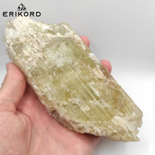 556g Green Kunzite Mineral Specimen Large Kunzite Crystal Raw Kunzite Afghanistan Gemstone Kunzite Point Heated Green Kunzite Crystals Gem