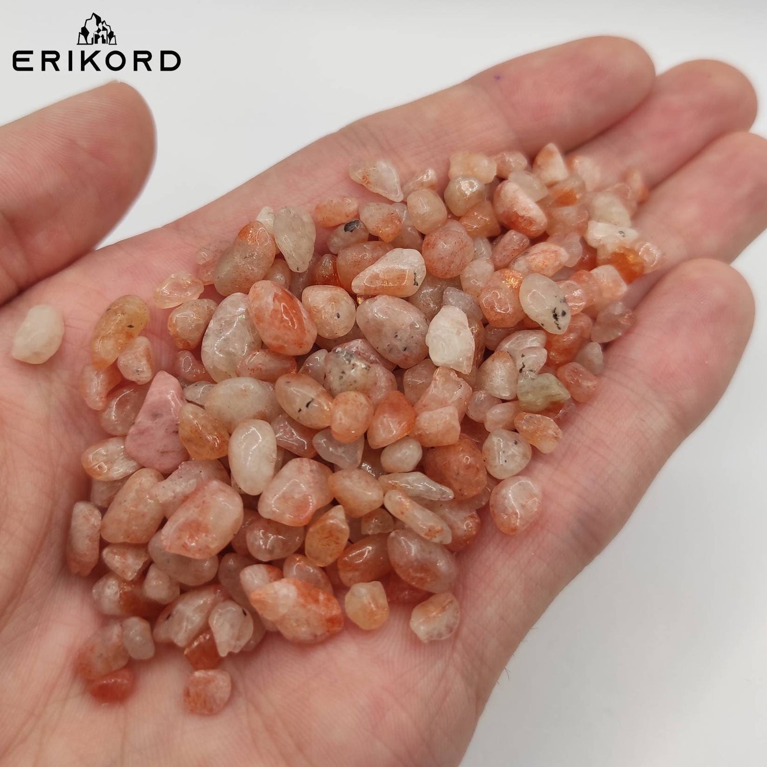 50/100/200g Orange Sunstone Gravel 5-7mm Polished Sunstone Natural Sunstone Tanzania Sparkling Sunstone Tumbled Gravel Loose Gems Crystal