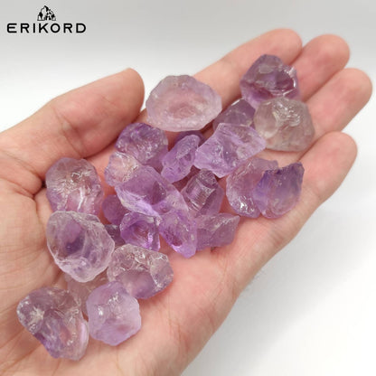 50/100/200g Amethyst Chunks Rough Amethyst Brazil Purple Amethyst Chips Raw Stone Amethyst Mineral Light Purple Amethyst Raw Crystal Gems