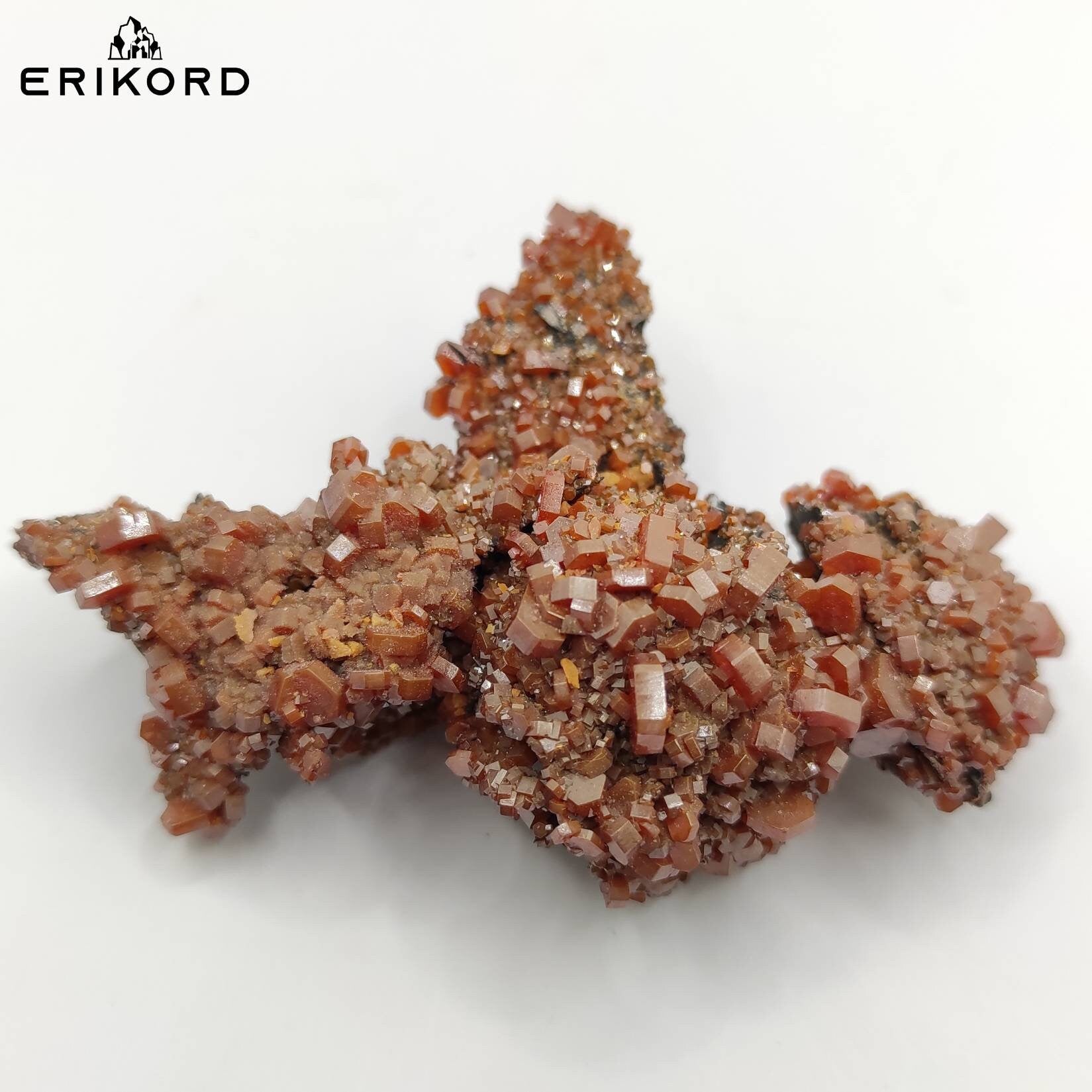 73g Vanadinite with Black Barite Crystal Specimen Natural Vanadinite Morocco Raw Crystal Cluster Red Orange Vanadinite Rough Gem Crystal