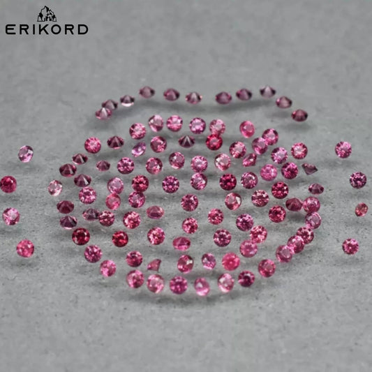 Extra TINY! 1mm 103pc Lot of Pink Sapphire Beryllium Heat Treated Pinkish Purple Sapphire Lot Natural Sapphires Round Faceted Sapphire Lot
