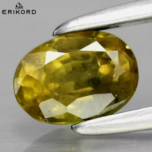 0.72ct Yellow Sapphire Heated Sapphire Beryllium Treated Oval Faceted Yellow Sapphire Tanga Tanzania Natural Sapphire Cut Stone Loose Gems