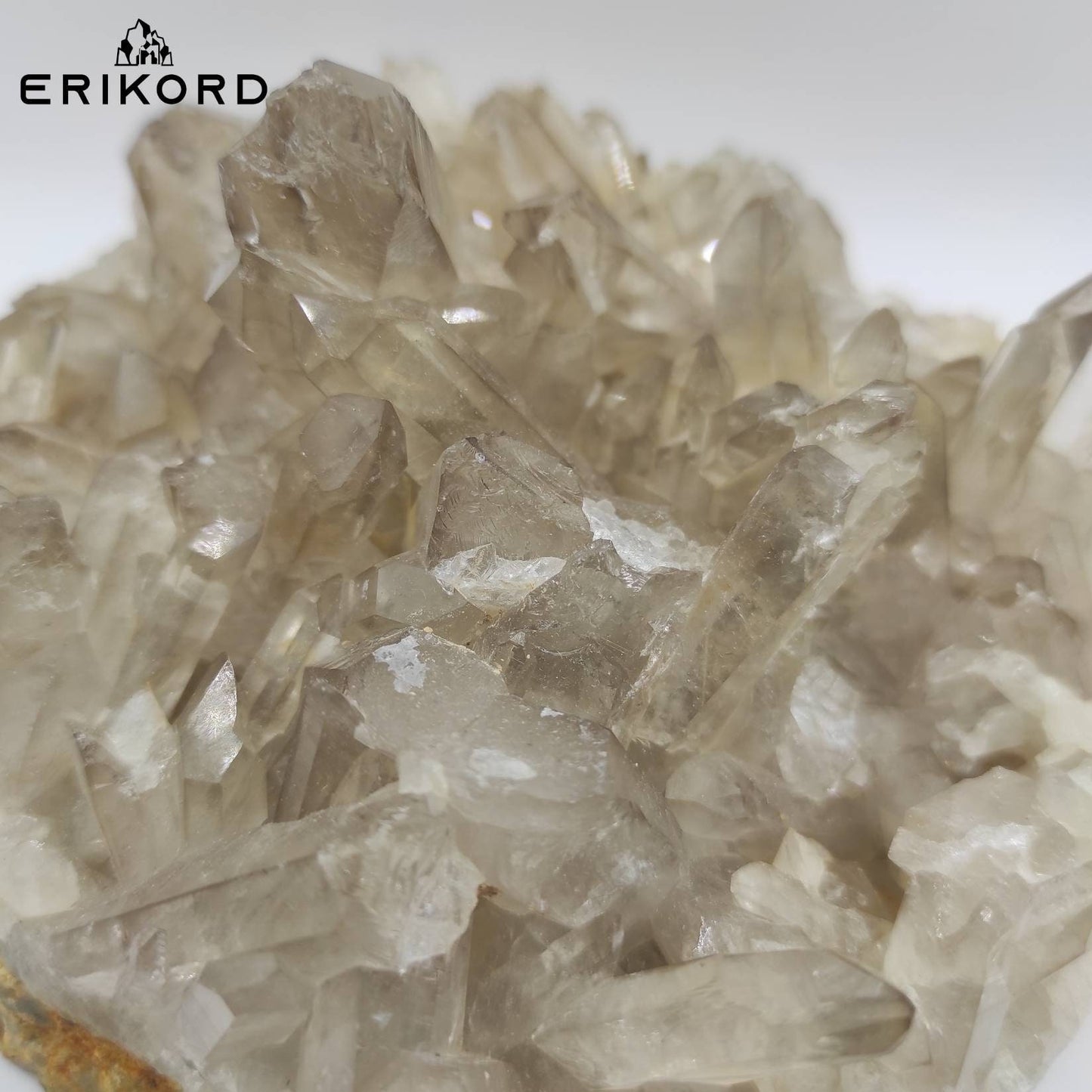 769g Natural & Unheated Smoky Quartz Crystal Cluster Raw Smoky Quartz Point Cluster Rough Quartz Crystals Thin Points Quartz from Pakistan