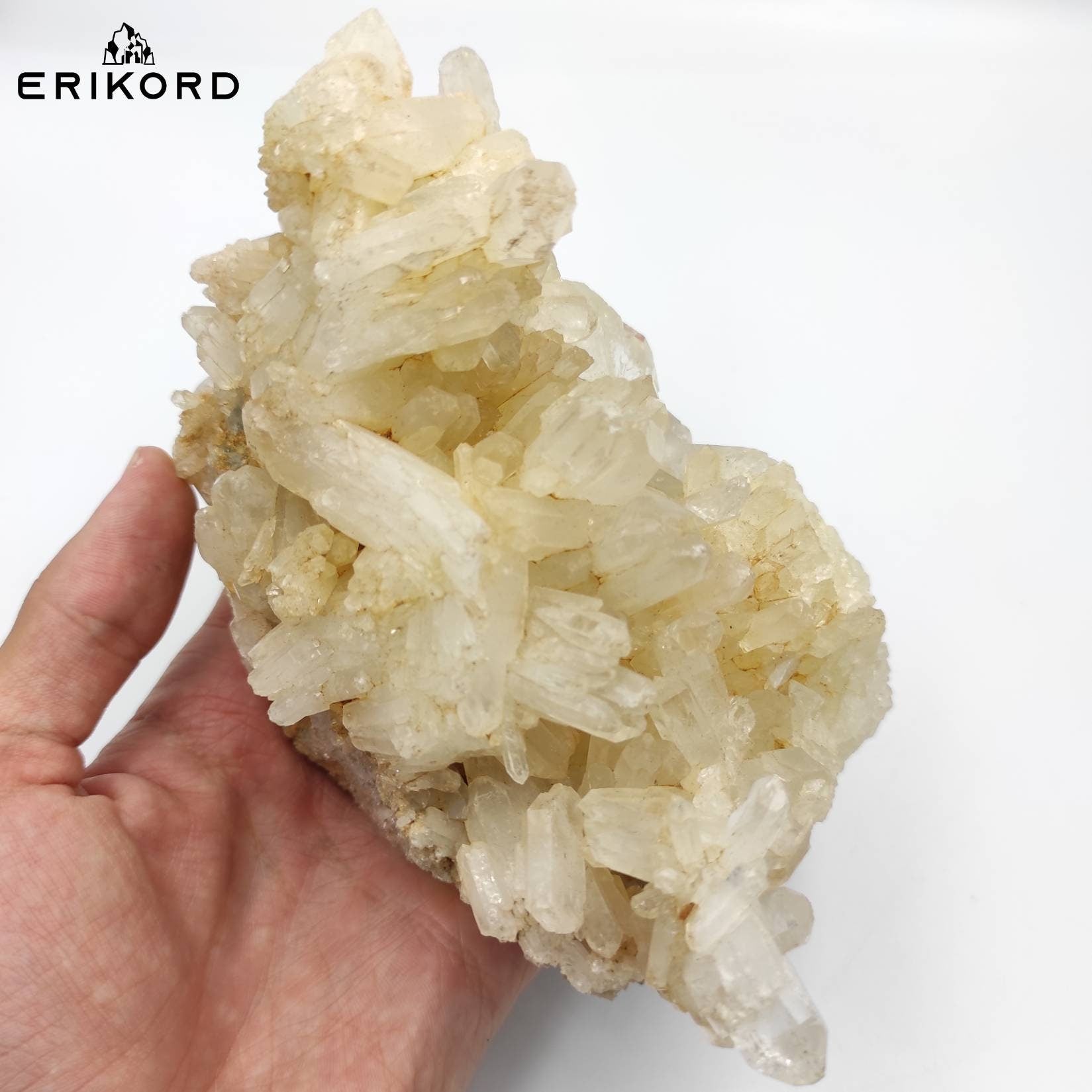 948g Large Quartz Crystal Cluster Natural Clear Quartz Mineral Yellow Quartz Crystals Pakistan Rough Quartz Specimen Natural Raw Quartz