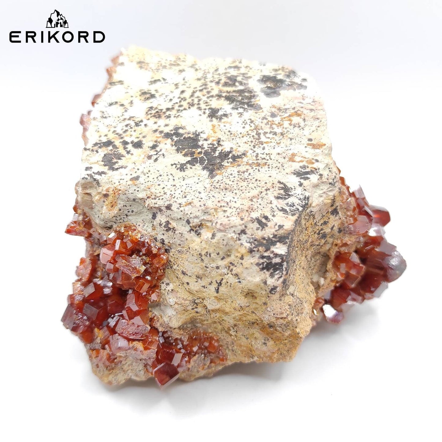 500g Large Vanadinite High Quality Crystal Specimen Natural Vanadinite Mibladen Morocco Raw Crystal Cluster Red Orange Rough Crystal