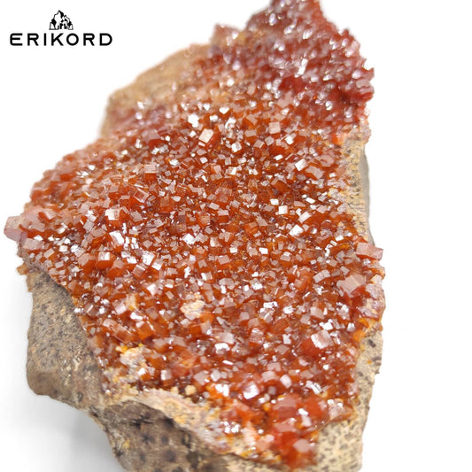 472g Large Vanadinite High Quality Crystal Specimen Natural Vanadinite Mibladen Morocco Raw Crystal Cluster Red Orange Rough Crystal