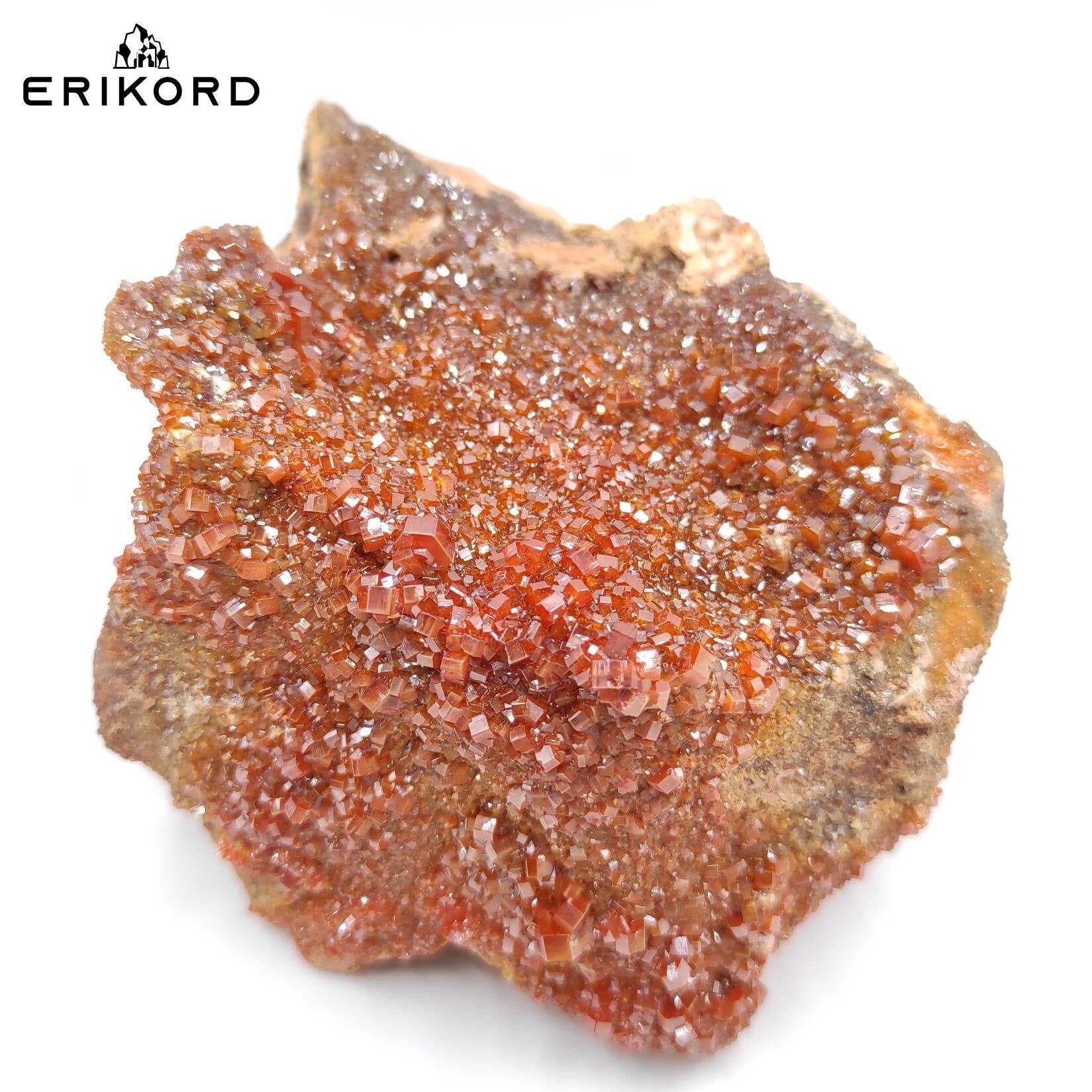 485g Large Vanadinite High Quality Crystal Specimen Natural Vanadinite Mibladen Morocco Raw Crystal Cluster Red Orange Rough Crystal