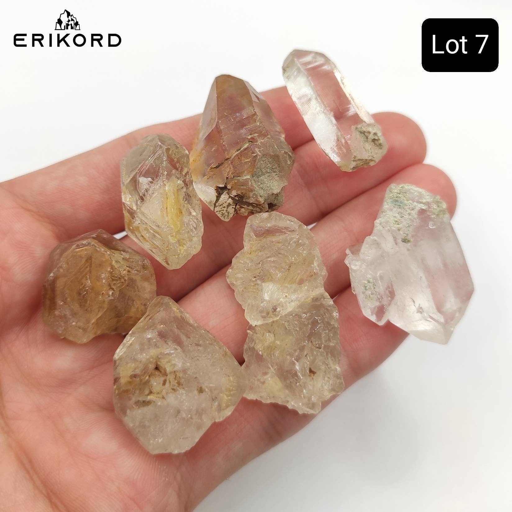 Unique Lots - Natural Smoky Quartz Points - Yellow Quartz Crystals - Raw Crystal Points from Pakistan - Untreated Rough Clear Quartz Lot