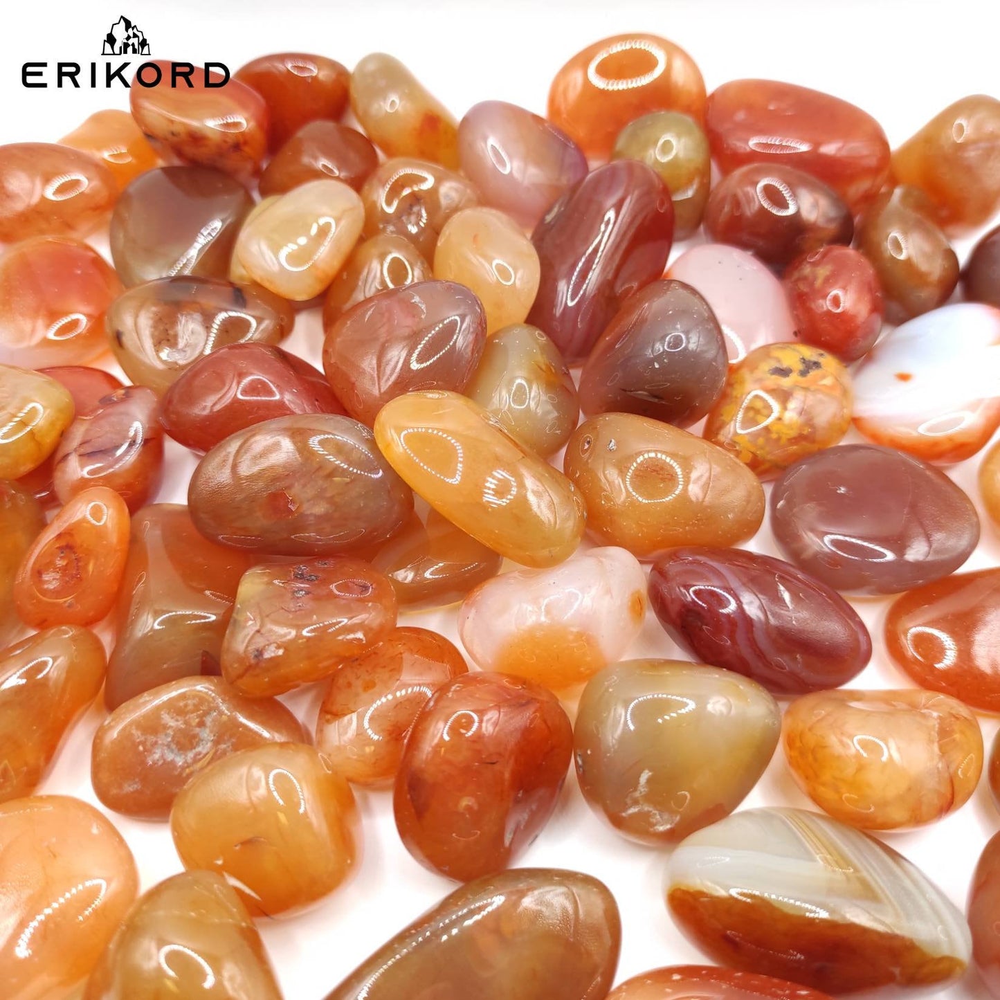 50/100/200g Orange Carnelian Agate from Brazil Natural Carnelian Tumbled Stone Crystal Tumbles Red Agate Orange Agate Carnelian Crystal