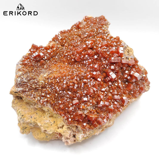 688g Large Vanadinite High Quality Crystal Specimen Natural Vanadinite Mibladen Morocco Raw Crystal Cluster Red Orange Rough Crystal