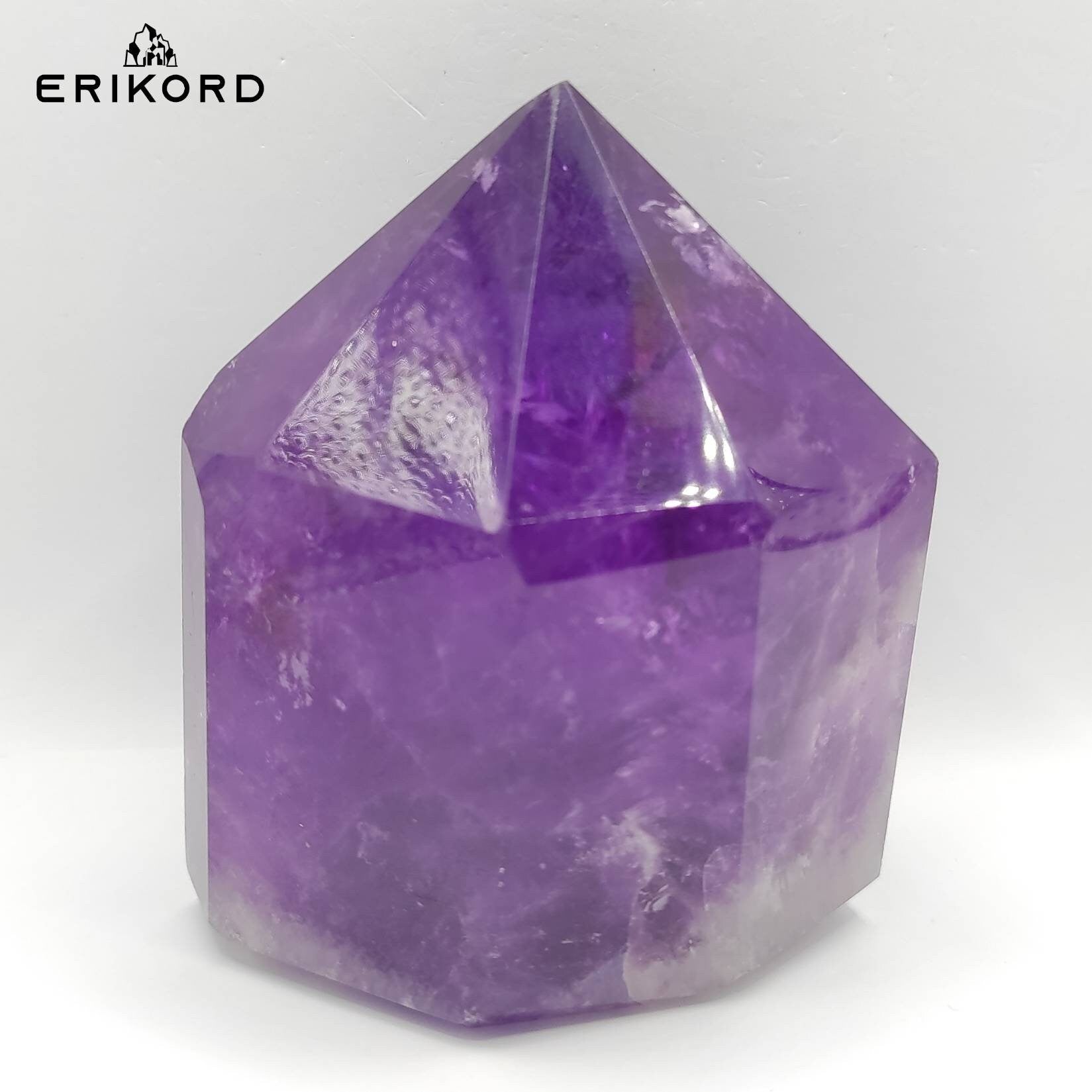 391g NATURAL Amethyst Crystals Untreated Amethyst Crystal Uruguay Genuine Amethyst Tower Point Polished Purple Amethyst Sparkling Crystal