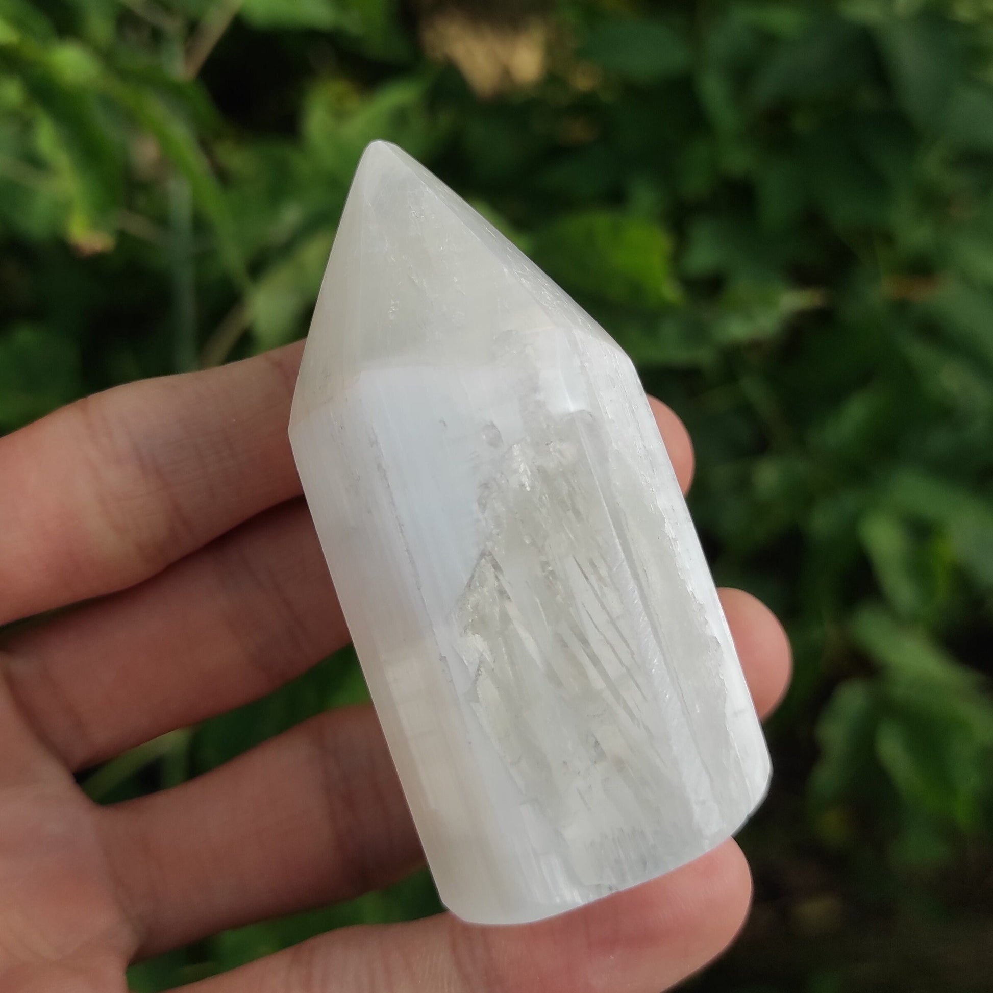 7-8cm Small Selenite Point - Polished Satin Spar - Small Selenite Obelisk - Desk Decor - Selenite Tower - Crystal Point - Crystal Charging