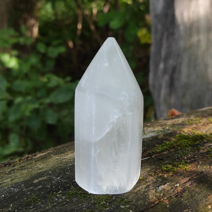7-8cm Small Selenite Point - Polished Satin Spar - Small Selenite Obelisk - Desk Decor - Selenite Tower - Crystal Point - Crystal Charging