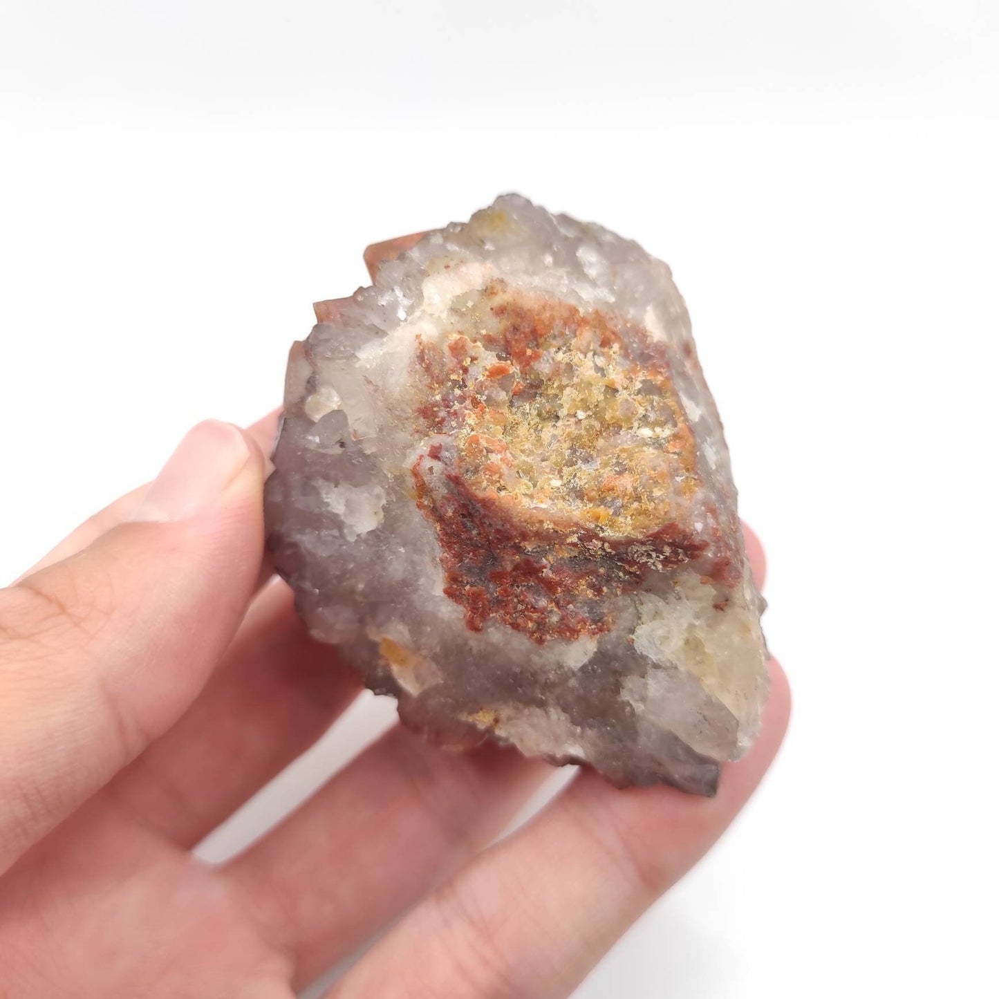 157g Hematite Quartz from Tinjdad, Morocco - Natural Red Hematite Quartz Crystal - Hematite Crystals - Raw Quartz Cluster - Rough Minerals