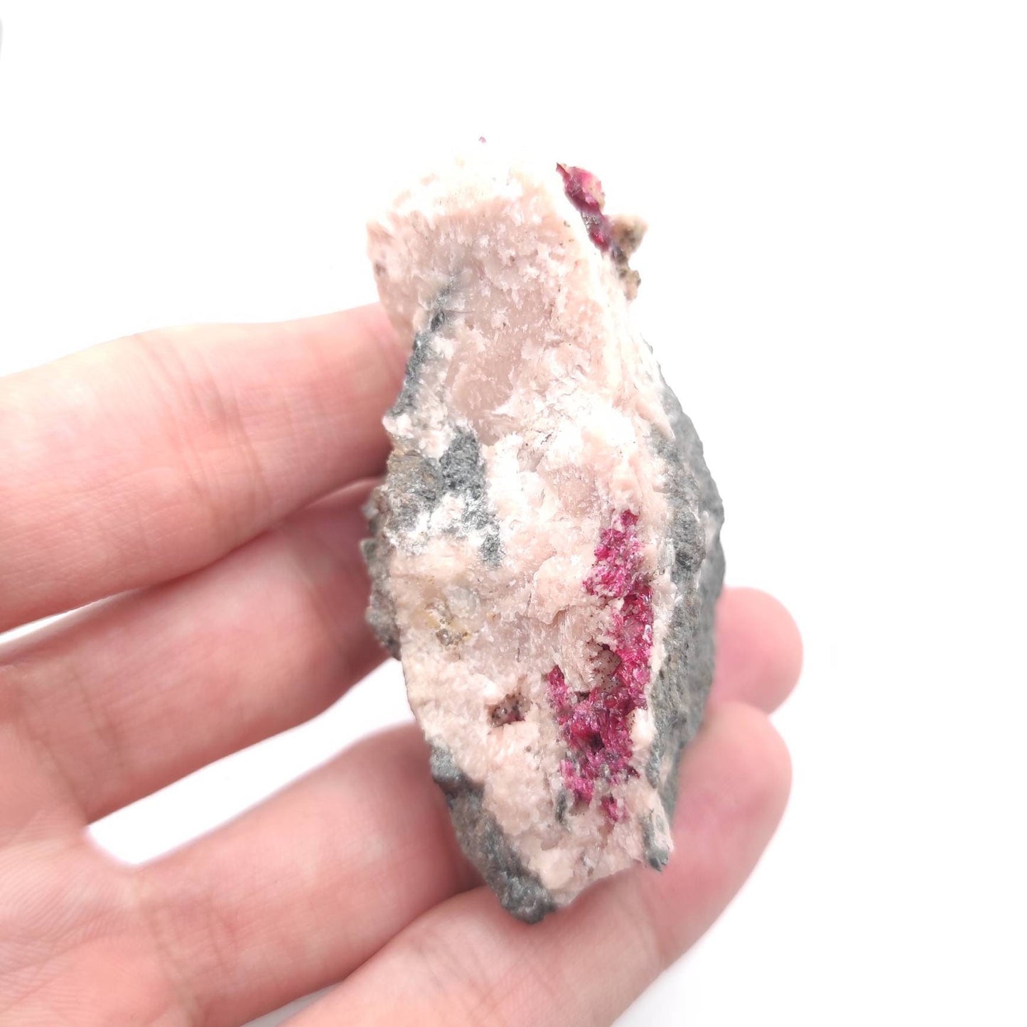 79g Roselite in Matrix from Bou Azzer, Morocco - Rare Pink Roselite Mineral - Rare Mineral Specimen - Natural Crystals - Rough Gemstones