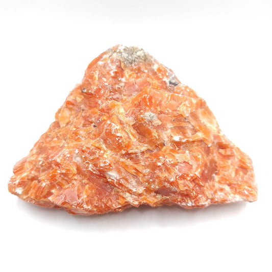463g Dark Orange Calcite Crystal from Mexico - Natural Calcite Chunk - Raw Calcite Crystal - Rough Crystal Specimens - Calcite Minerals
