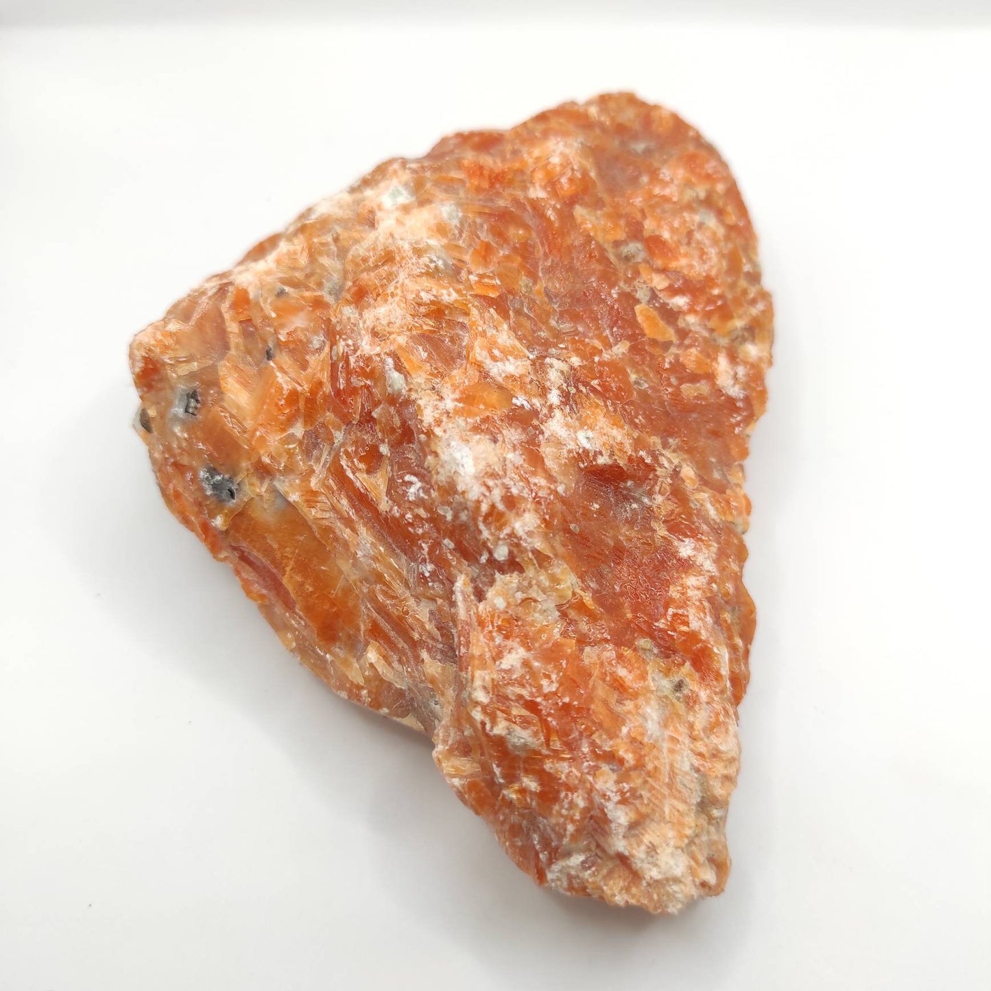 463g Dark Orange Calcite Crystal from Mexico - Natural Calcite Chunk - Raw Calcite Crystal - Rough Crystal Specimens - Calcite Minerals