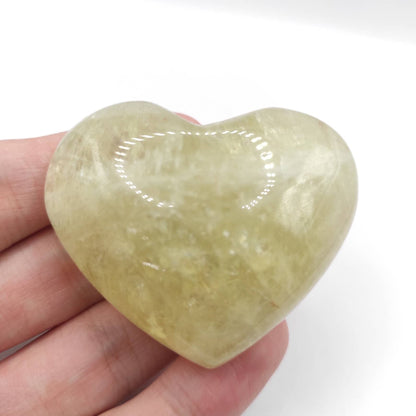 76g Heated Citrine Heart Crystal Yellow Citrine Crystal Congo Citrine Heart Citrine Heart Polished Yellow Citrine Sparkling Crystal