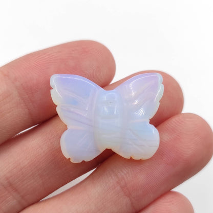 1/3/5pcs Opalite Butterfly - Carved Opalite Butterfly - Mini Crystal Butterflies - White Opalite Crystals - Small Crystal Carvings
