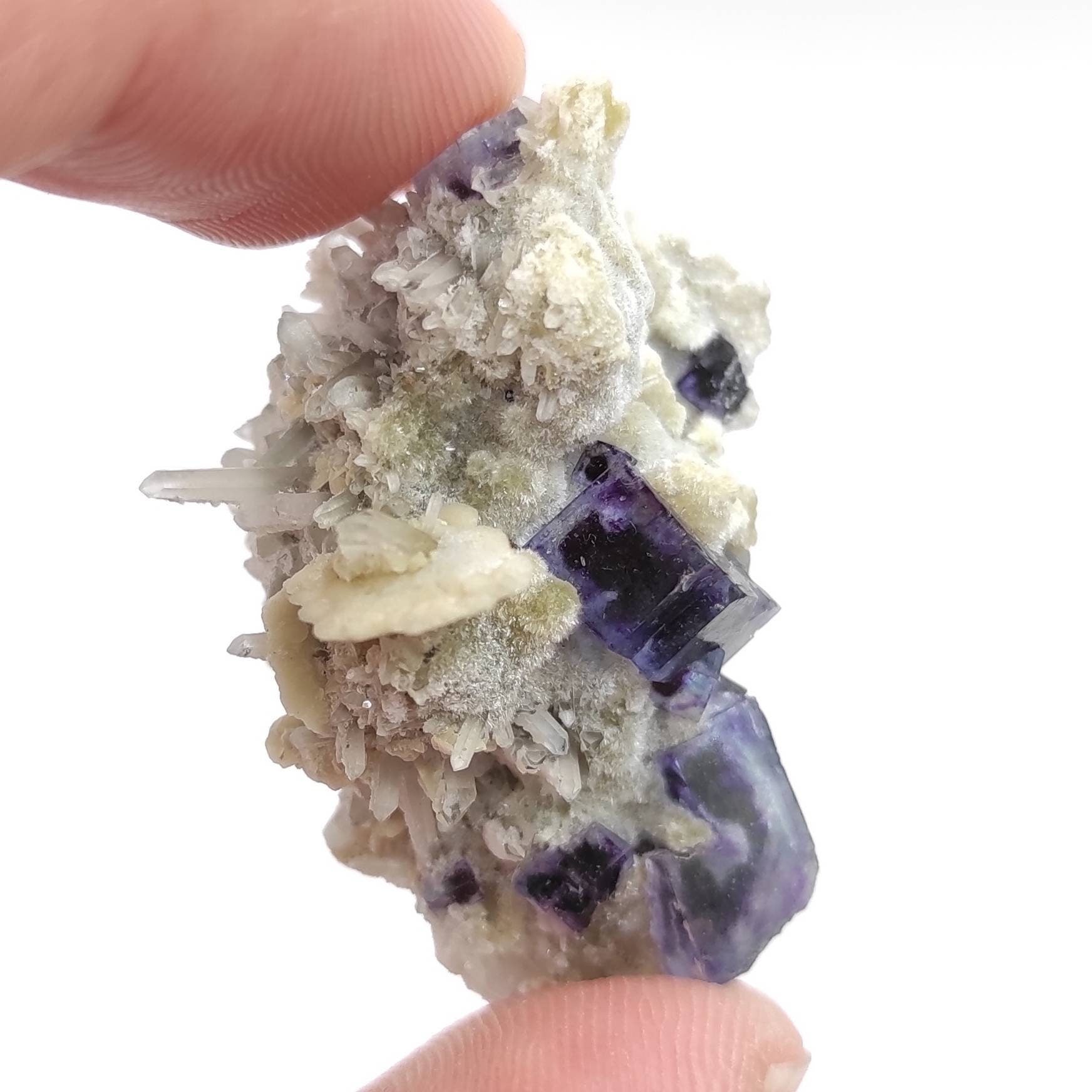 13g Mini Purple & Blue Fluorite Specimen - Inner Mongolia Fluorite Crystal - Natural Fluorite Crystal - Purple Crystal - Mineral Specimen