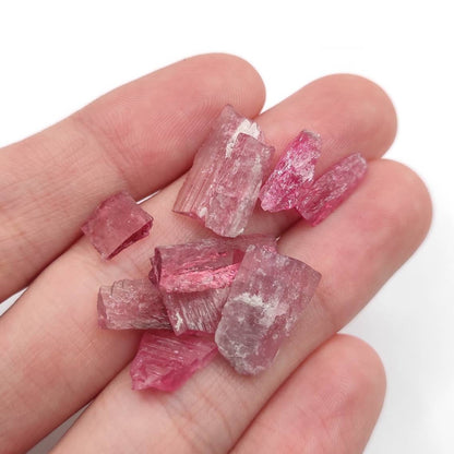 26ct Rubellite Tourmaline Lot - Pink Tourmaline Red Tourmaline Madagascar - Loose Tourmaline Raw Tourmaline Crystals Rough Gemstones Natural