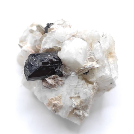 49g Black Tourmaline in Matrix Crystals Natural Black Tourmaline Cluster from Skardu Pakistan Raw Tourmaline Crystal Cluster Mineral Gem