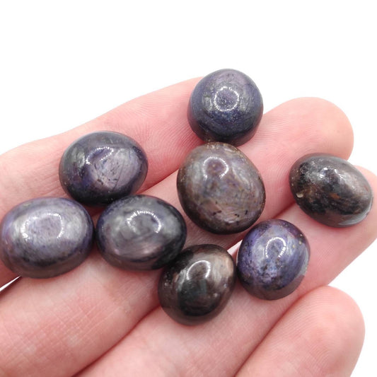 8pc Lot of Ruby Cabochons Dark Purple Natural Untreated Ruby Unheated Ruby Cabochons Dark Ruby Gemstone Oval Cabochon Lot India