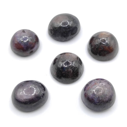 6pc Lot of Ruby Cabochons Dark Purple Natural Untreated Ruby Unheated Ruby Cabochons Dark Ruby Gemstone Oval Cabochon Lot India