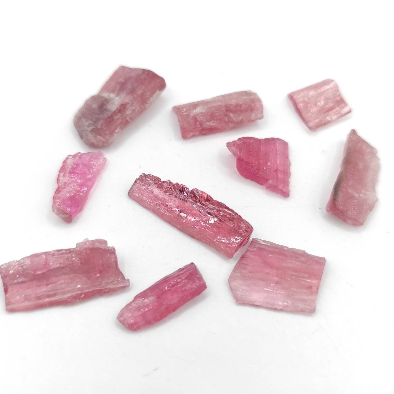 26ct Rubellite Tourmaline Lot - Pink Tourmaline Red Tourmaline Madagascar - Loose Tourmaline Raw Tourmaline Crystals Rough Gemstones Natural