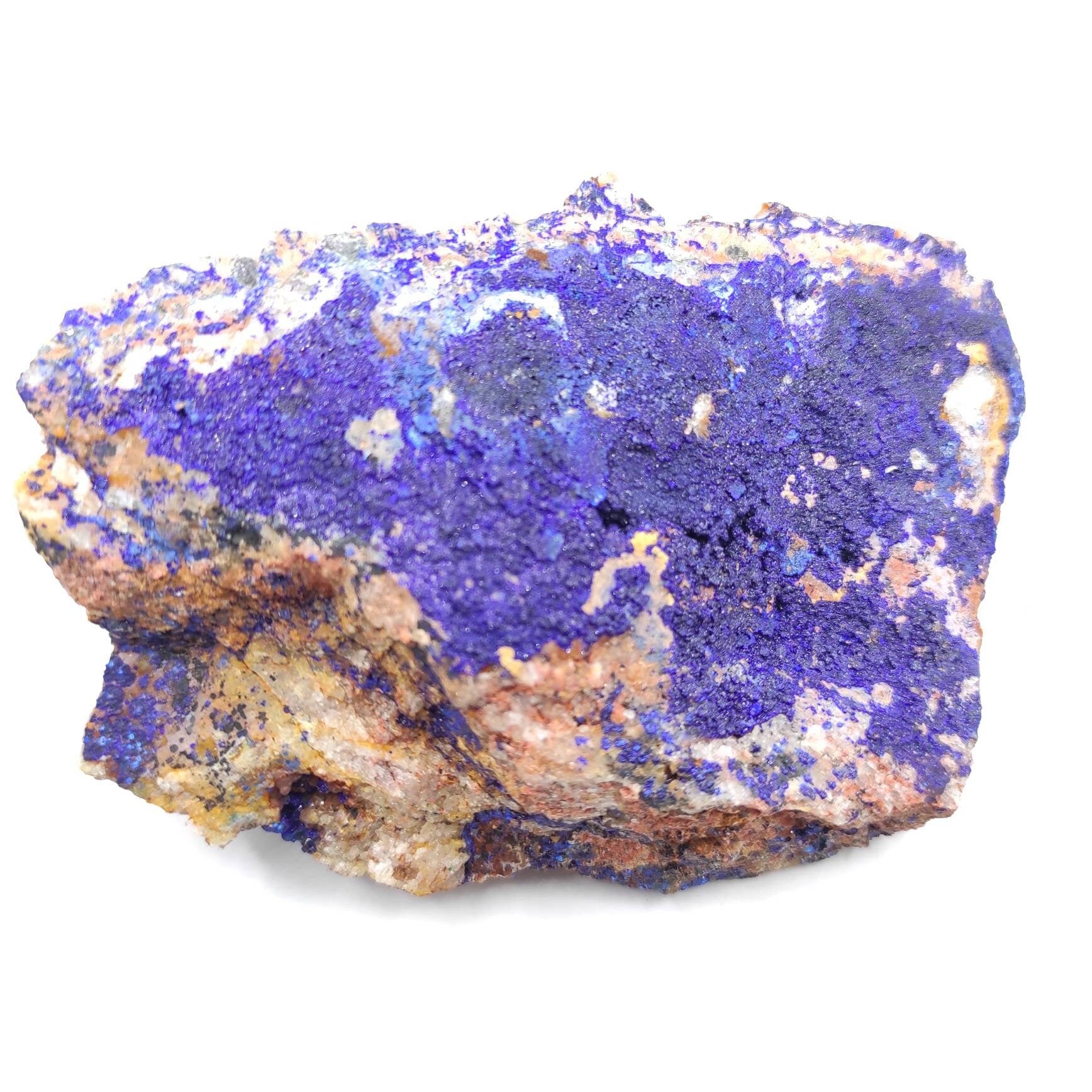 486g - Large Azurite Crystal Specimen - Blue Azurite from Sidi Ayad, Morocco - Natural Raw Azurite Mineral - Rough Azurite Healing Crystal