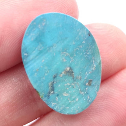11ct Genuine Turquoise from Kingman Mine in Arizona - Real Blue Turquoise - Stabilized Turquoise Cabochon - No Dye - Natural Turquoise Gem