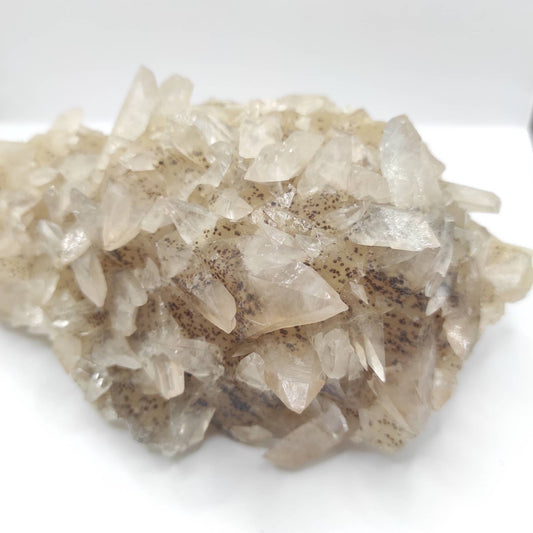 1.07 kg Calcite Mineral from Hunan China Natural Caramel Calcite Mineral Specimen Crystal Cluster Raw Spiky Calcite Raw Crystal Clear Point