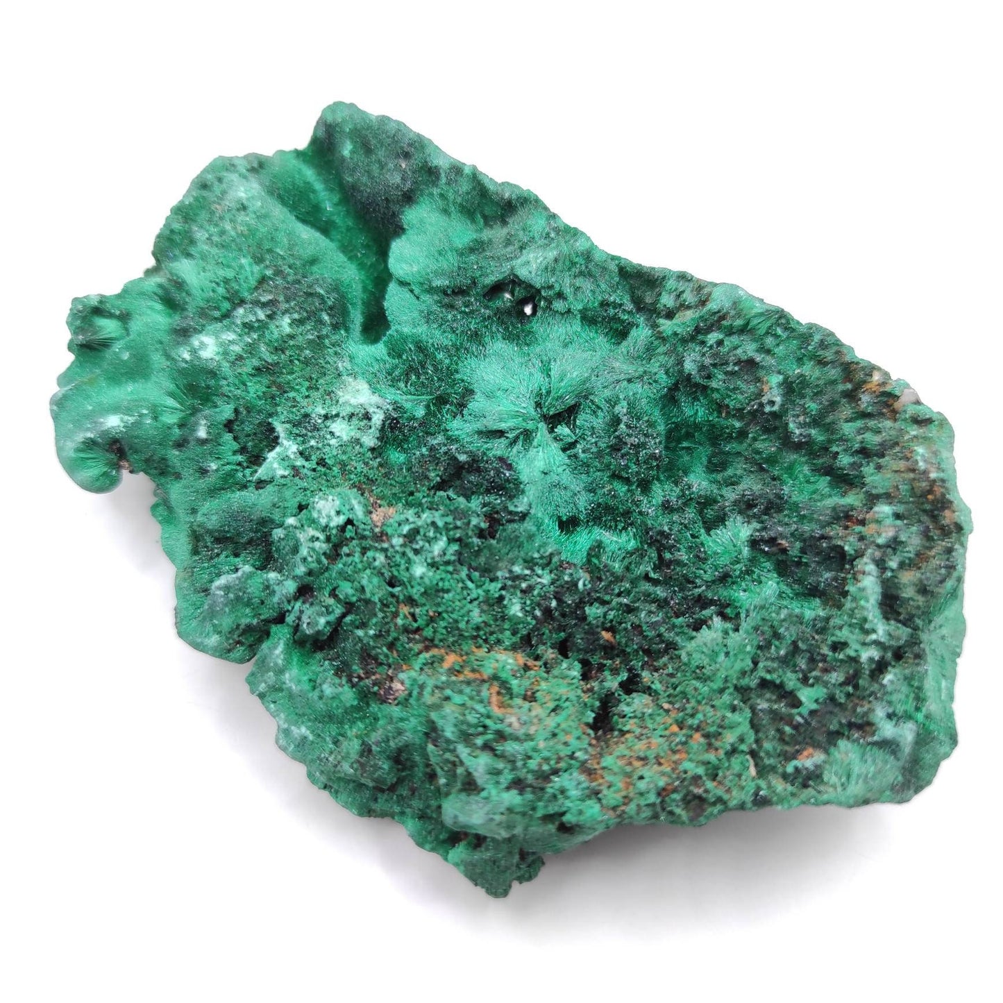142g Fibrous Malachite - Velvet Malachite from Hubei, China - Natural Malachite Specimen - Raw Minerals - Natural Velvety Malachite Crystal