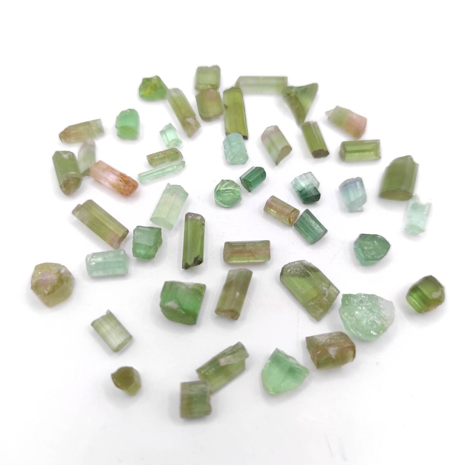 52ct Green & Blue Tourmaline Lot Tourmaline Sticks Natural Green Tourmaline Gems Rough Gems Loose Gemstone Raw Indicolite Gem Tourmaline Lot