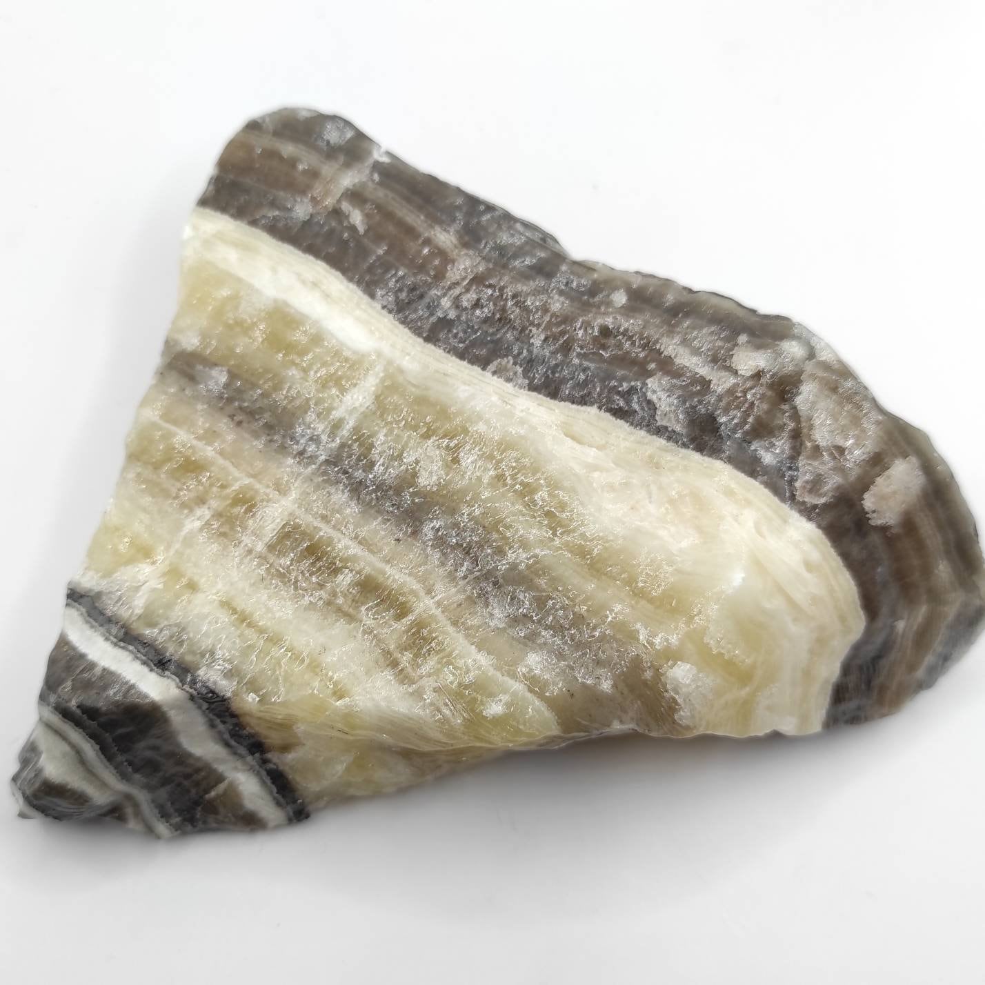 528g Zebra Calcite Stone Rough Zebra Calcite Crystal Specimen Raw Minerals Yellow and Brown Calcite Chihuahua Mexico Calcite Rock Natural