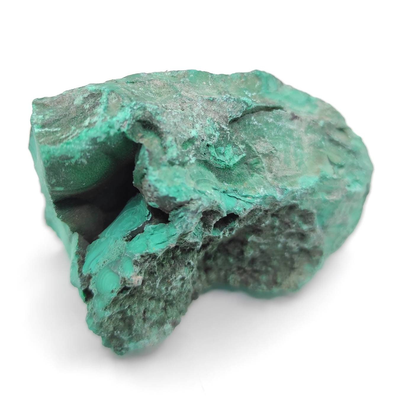 136g Rough Malachite Chunk - Mineral Specimen - Natural Green Crystals - Green Malachite - Natural Raw Crystal Cluster - Unique Specimen