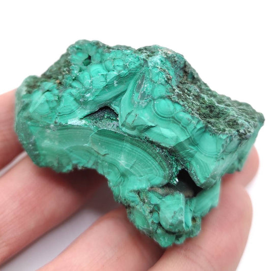 136g Rough Malachite Chunk - Mineral Specimen - Natural Green Crystals - Green Malachite - Natural Raw Crystal Cluster - Unique Specimen